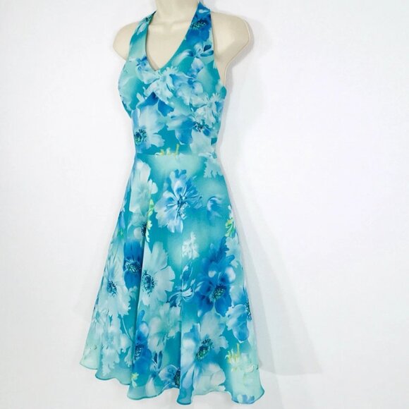 Vtg K Studio Halter Dress Sz 8 Lace Up Back Crinoline Slip Fairytale Whimsy - Picture 5 of 16